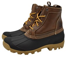 Kamik Mens Size 13 Yukon 5 Dark Brown Leather Faux Fur Lined Waterproof Boots picture