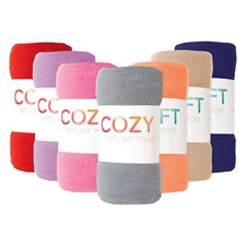 Cozy Soft Polar Fleece Throw Blankets, 6, 12, & 24 Packs, Color Options, 50x60 picture