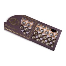 Backgammon Checkers Wood & Metal Set of 32 Pieces Eternity Sign 1.2