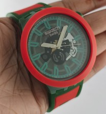 Beautiful Swatch Quartz Green Dial Excellent Working Men Wristwatch picture