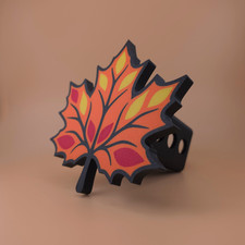 Fall Maple Leaf Hitch Cover 2 Inch Receiver Orange Yellow Red Black Decor picture
