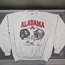 Vintage Alabama Sweatshirt XL Gray 20/20 Sport 90s Football Tide USA College  picture
