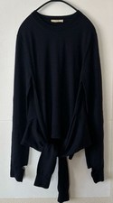 CELINE Phoebe Philo Deconstructed Knit Sweater Navy Size L Layered picture