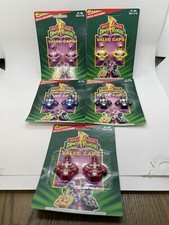 RARE VTG Complete Set of 5 POWER RANGER 1994 Bicycle Valve Caps Tires SABAN Ent. picture