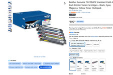 Genuine Brother TN229 4PK CMYK Toner Cartridge Set New Sealed picture
