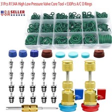 31Pcs R134A High Low Pressure Valve Core Installer with 530Pcs A/C O-Ring Set picture