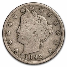 1892 Liberty Head V Nickel Good picture