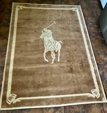 Ralph Lauren Home Large rug vtg hand knotted made in Belgium Polo Equestrian picture