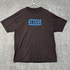 Vintage Atticus Shirt Mens Extra Large Brown Short Sleeve Raven Blink 182 Adult picture