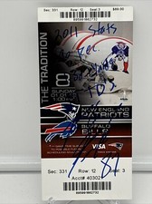 2011 Rob Gronkowski Signed NE Patriots Ticket 1290 yards YR/Tom Brady 300 TD🏈 picture