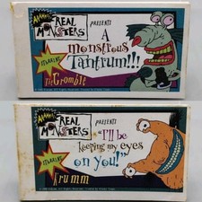 Vtg 1995 Nickelodeon Aaahh Real Monsters Double Sided Flip Book #1 & #2 Full Set picture