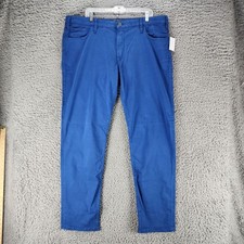 34 Heritage Mens 40x34 Royal Blue Stretch Mid Rise Courage Straight *NWT* picture