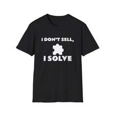 I Don't Sell, I Solve White Ink Tee picture