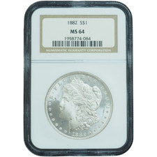 1882 Morgan Silver Dollar NGC MS64 Magnificent Original Luster *JE picture