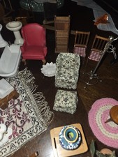 Dollhouse Miniature Furniture Set 1:12 Scale Vintage Lot picture