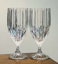 2 VTG  MIKASA  Park Lane Crystal Ice Tea Glasses 7.25” Discontinued Germany 12oz picture