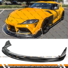 For 2020-2026 GR Supra A90 A91 MK5 CTM Design Carbon Fiber Front Bumper Lip Kit picture