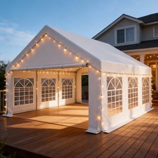 20x20 Ft Party Tent Event Tent for Party, Outdoor Heavy Duty Carport White picture