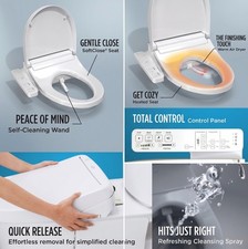 TOTO SW3024#01 Washlet KC2 Electronic Bidet Seat, Elongated, Cotton White picture