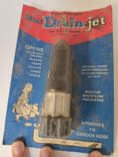Vintage Mini Drain-Jet Drain Cleaner Peters Garden Hose Plumbing Tool NOS USA picture