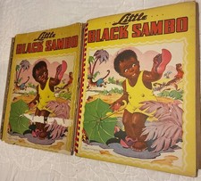 Vintage Little Black Sambo book rare 1942 ed Saalfield Pub Co Bannerman with DJ picture