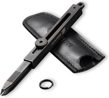 CIVIVI Precision Tweezers for Splinters, Retractable Leather Sheath EDC Keychain picture