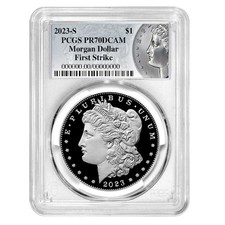 2023-S Proof $1 Morgan Silver Dollar PCGS PR70DCAM FS Morgan Label picture