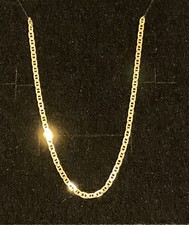 10K 18” Yellow Gold Mariner Link 2mm Chain Necklace, Spring Ring Closure picture
