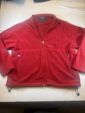 VTG 90s Polo Sport Ralph Lauren Full Zip Fleece Men Red Made In USA  2XL picture