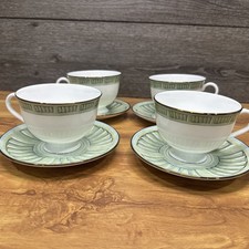 Lenox British Colonial Footed Shutter Tea/Coffee Cups & Saucers ~ Set Of 4 picture