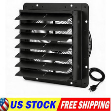 30 in Shutter Exhaust Fan Wall Mounted 7000 CFM Shop Vent Louver Fan Garage picture