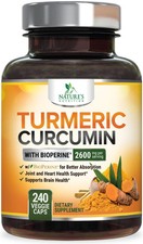 Turmeric Curcumin 2600mg w/ BioPerine Black Pepper Triple Strength Capsules picture