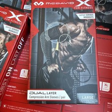 New McDavid X for fitness dual layer compression arm, sleeves/pair large 12–13 picture