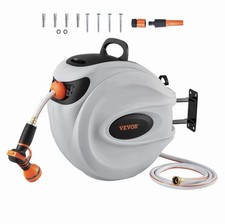 VEVOR 84FT Hose Reel, Garden Hose Reel with 9-Pattern Nozzle - - Scratch & Dent picture