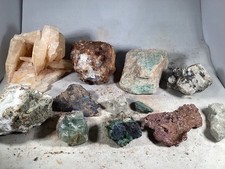 9 lb Lot Of Minerals Crystals Rocks Ore From 50s Estate  AZ Native Copper  picture