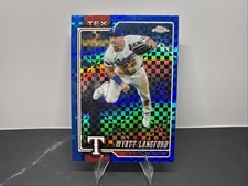 Topps Chrome 2026 Wyatt Langford Texas Rangers Blue Color Match /150 picture
