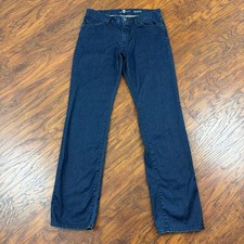 7 For All Mankind Jeans Mens 32 Slim Mid Rise Dark Wash Coated Denim Slimmy picture