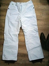 Columbia Unisex XL Snow Pants White Nylon Bootcut 32