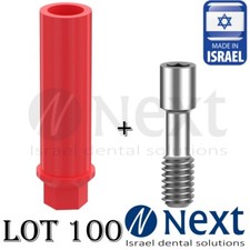 Lot X 100 Dental Plastic Castable Abutment hex screws included picture