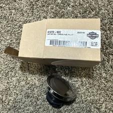 Harley BT's XL'S NOS OEM 61272-92C VENTED RH THREADED FUEL FILLER GAS CAP ASSB picture