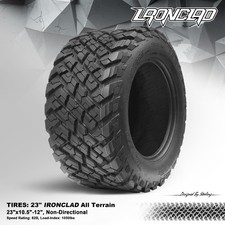 New Golf Cart STEELENG 'IRONCLAD' All Terrain Tires 23