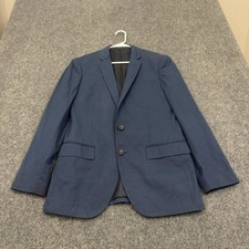 J Crew Blazer Mens 38R Blue Cotton Ludlow Two Button Professional Classic Style picture