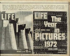 1972 Press Photo First & Final Covers of Life Magazine - lra69711 picture