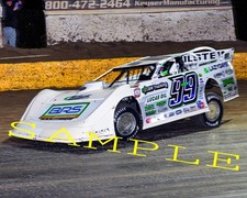DEVIN MORAN #99 C&W TRUCKING LATE MODEL CAR ON TRACK 13X19 GLOSSY POSTER picture