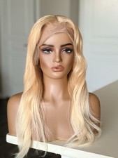 613 Blonde 18inch 180% Density 13X4 Lace Frontal Human Hair Wig picture
