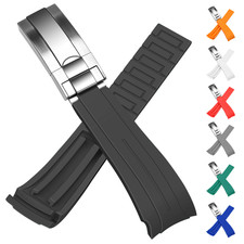 20 22MM RUBBER WATCH BAND FOR ROLEX DATEJUST SUBMARINER GMT DAYTONA Yachtmast picture