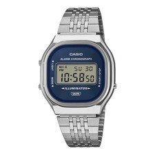 Vintage CASIO A140WE-2AEF Blue Stainless Steel Chrono Alarm Watch picture