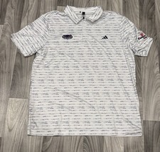 Adidas Florida Atlantic Owls Polo Shirt Mens Large White FAU Short Sleeve Golf picture