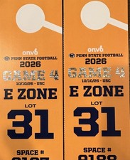 PENN STATE FOOTBALL VS USC 10/10/2026 - 2 ADJACENT RESERVED PARKING PASSES picture