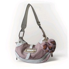 GUESS Vintage Y2K Shoulder Bag Pink White Baguette- Bratz Coquette Barbie Grunge picture